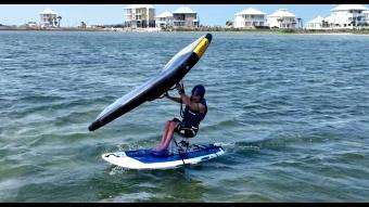 SUP Tonic: Rex, Winging at the South Flats in South Padre Island TX. April 25 2024.