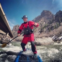 Paddling the Colorado river on the Jackson Kayak SUPerCharger.