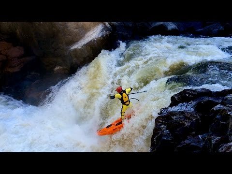 Waterfall on a paddleboard